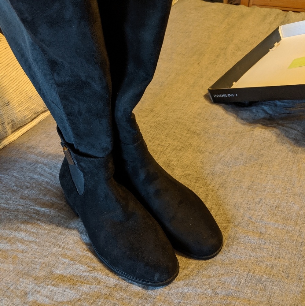 NWB Lane Bryant Black suede boots